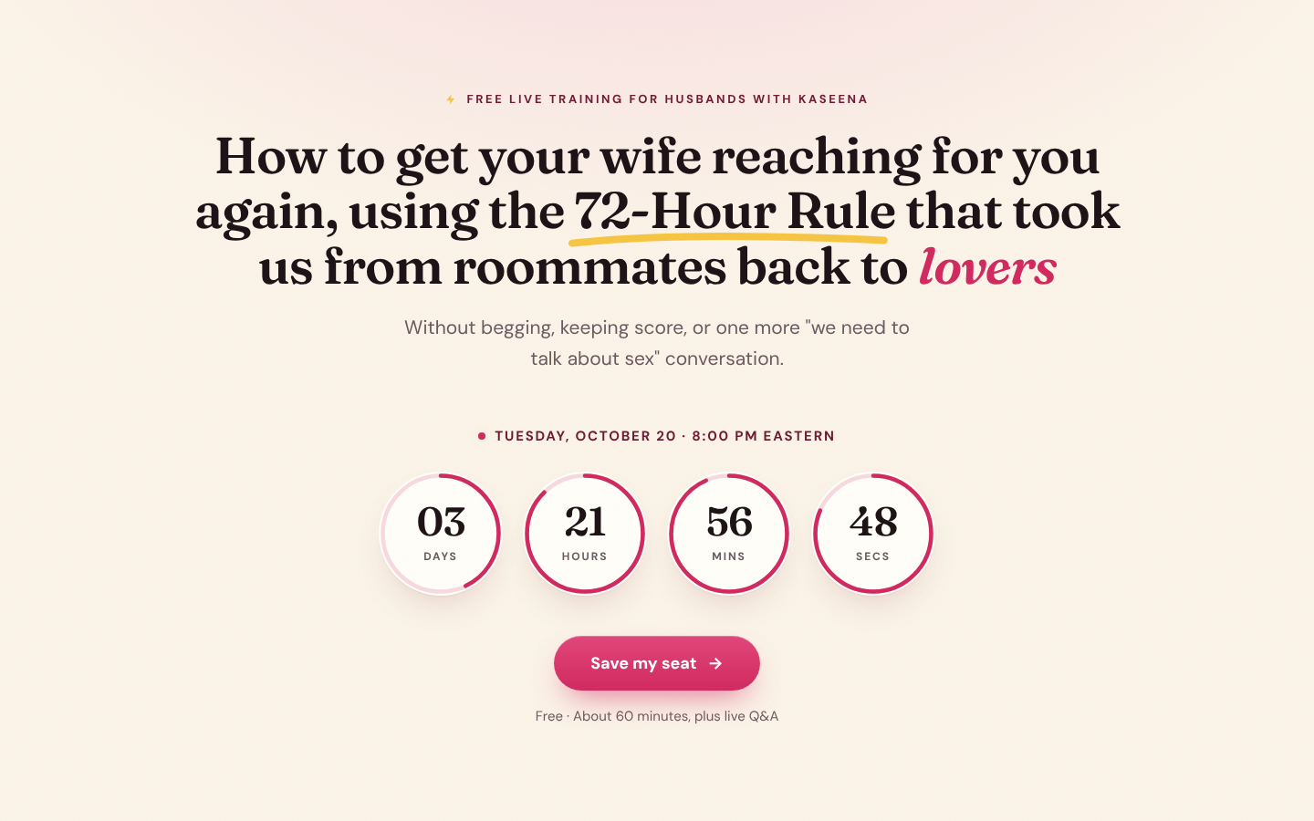 Registration page preview