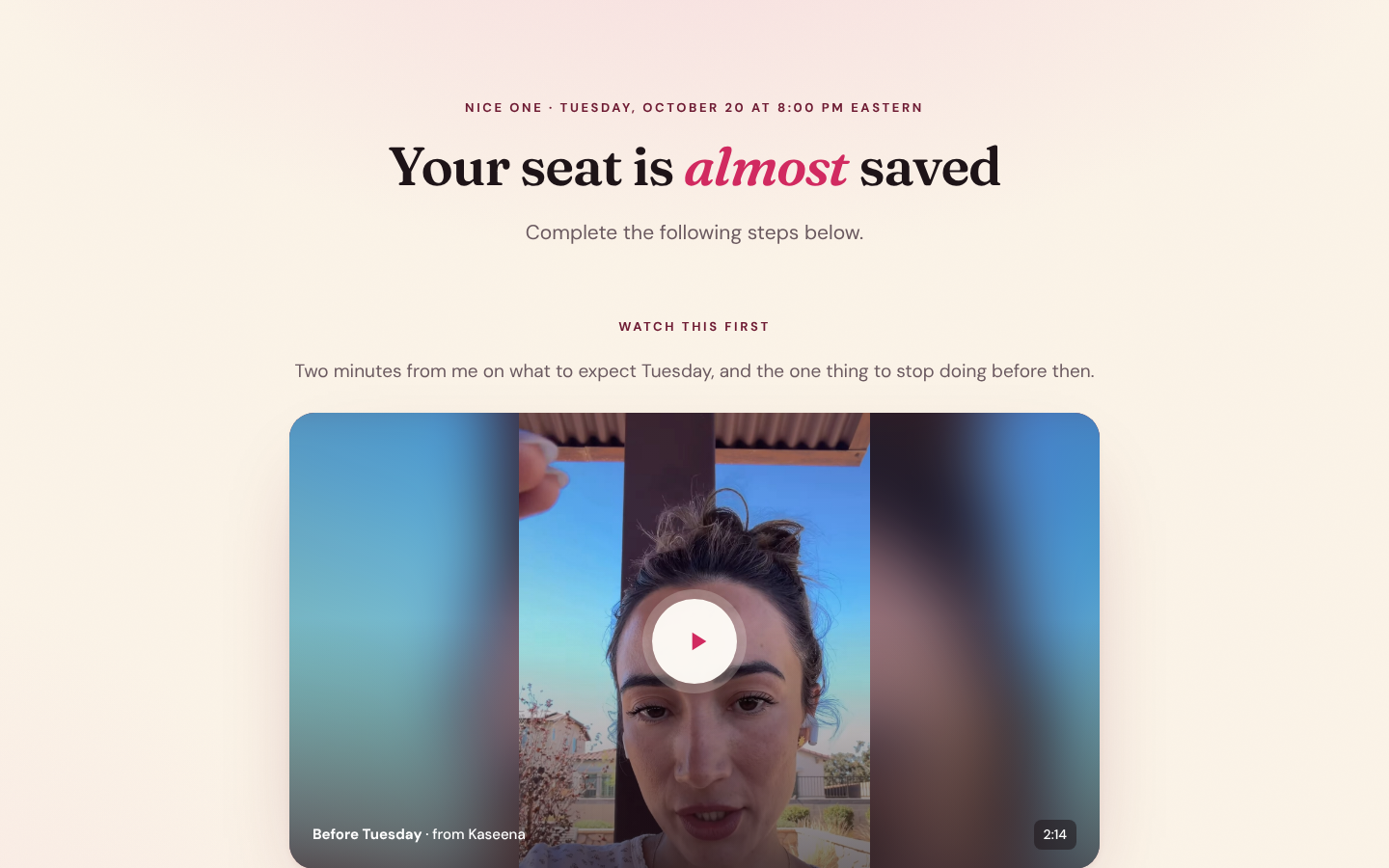 Thank-you page preview